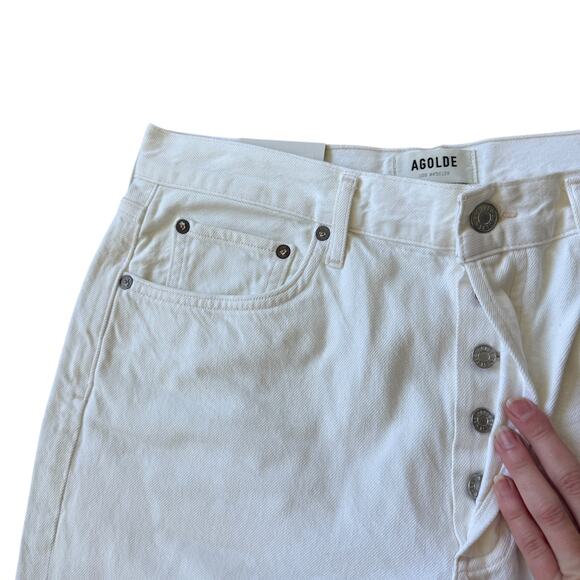 NEW AGOLDE Riley High Rise Straight Crop Jean Tissue Wash - Picture 7 of 11